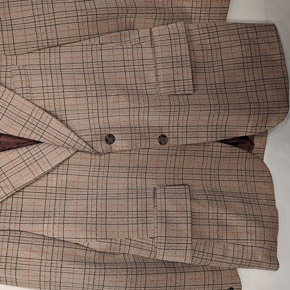 Vintage 70's checked polyester blazer - Picture 3 of 7